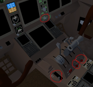 777-200 controls between pilots